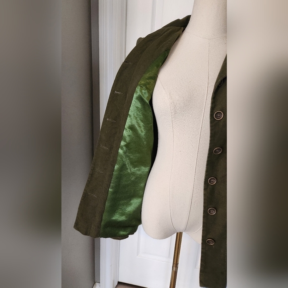 Vintage Le Chateau Army Green Military Inspired Coat - Sz XS - Picture 8 of 11